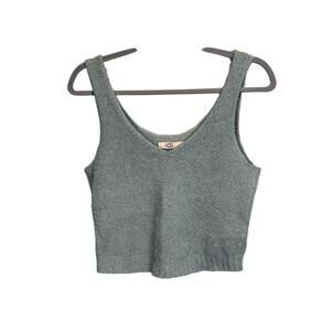UGG Tank Top Womens Size XS Muted‎ Green Fuzzy Knit